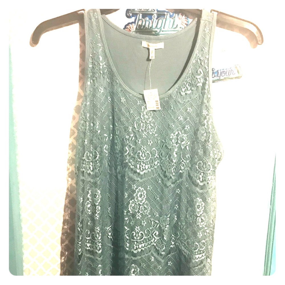 *new with tags*Maurice’s light blue lace top Med